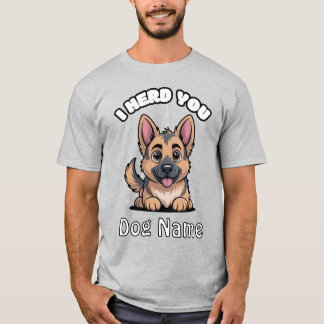 Camiseta Presente Personalizado de Cachorro Pastor Alemão '