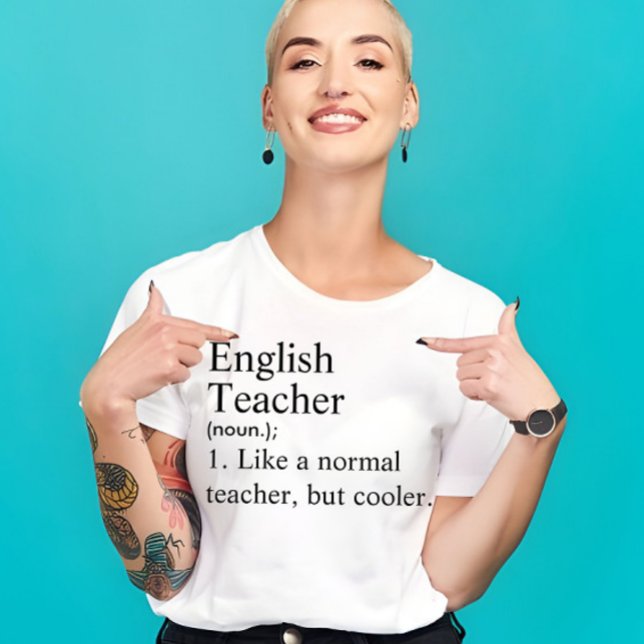 Camiseta Presente Personalizado de Definição Engraçado do P (english teacher funny shirt)