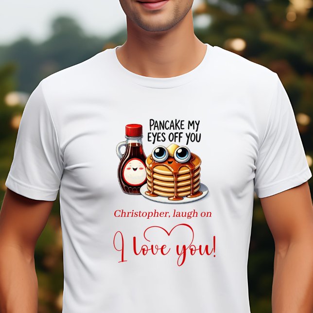 Camiseta Presente Personalizado de Dia dos Namorados com Co (Cute Cartoon Food Valentine Gift Personalized T-Shirt)