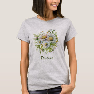 Camiseta Presente Personalizado de Flores Florais Margarida