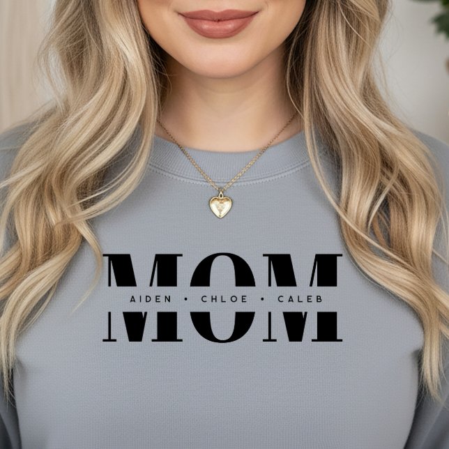 Camiseta Presente Personalizado de Nomes de Crianças para a (Criador carregado)
