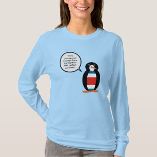 Camiseta Presente Personalizado de Pinguim da Bandeira da C