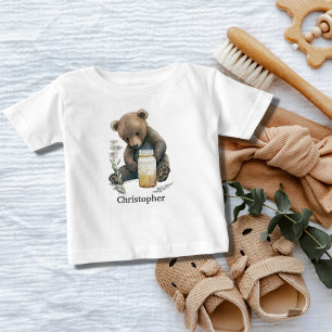 Camiseta Presente Personalizado de Urso de Bebê Menino