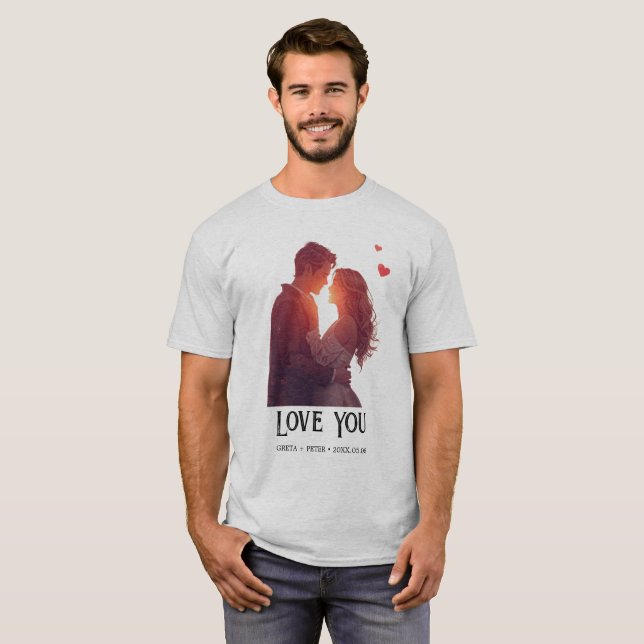 Camiseta Presente Personalizado do Dia dos Namorados (Frente Completa)