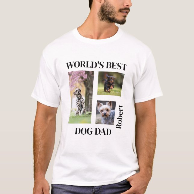 Camiseta Presente personalizado do melhor Pai de cães do mu (Frente)