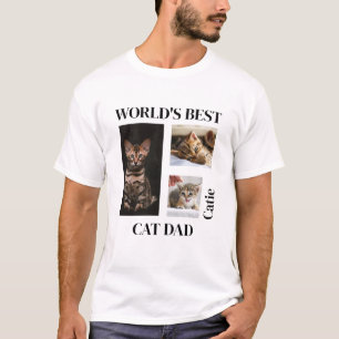 Camiseta Presente personalizado do melhor Pai de gatos do m