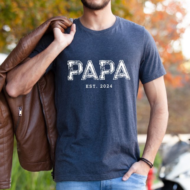 Camiseta Presente personalizado do PAPA EST para o Pai (Criador carregado)