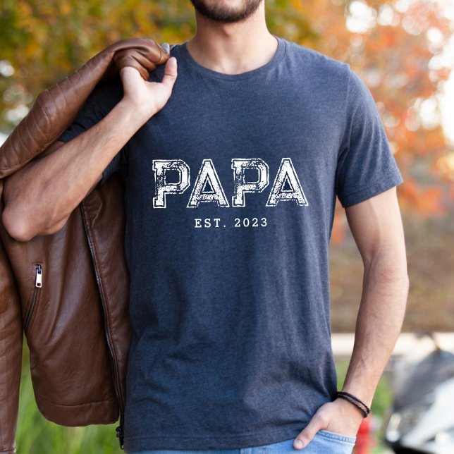 Camiseta Presente personalizado do PAPA EST para o Pai (Criador carregado)