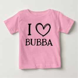 Camiseta Presente Personalizado "Eu ❤️ Meu (Nome)" para Beb