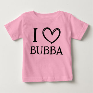 Camiseta Presente Personalizado "Eu ❤️ Meu (Nome)" para Beb