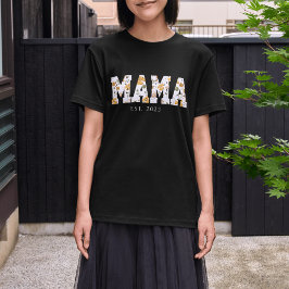 Camiseta Presente Personalizado Floral Mama EST para Mãe
