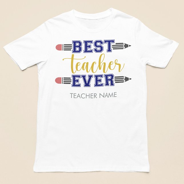 Camiseta Presente Personalizado Melhor Professor de Todos o (Criador carregado)