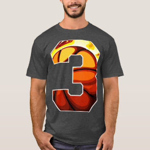 Camiseta Presente personalizado número 3 de basquetebol par