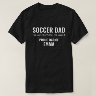 Camiseta Presente Personalizado Pai de Futebol com o Nome d