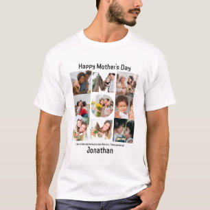 Camiseta Presente personalizado para a Colagem de Fotografi