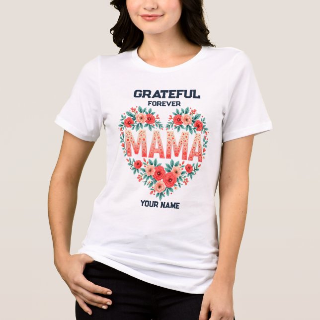 Camiseta Presente Personalizado para a Mamãe | Design com N (Frente)