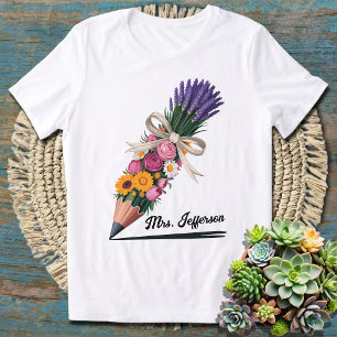 Camiseta Presente personalizado para croquete floral de láp