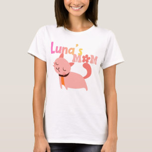 Camiseta Presente Personalizado para Mãe de Gato Luna   Gat