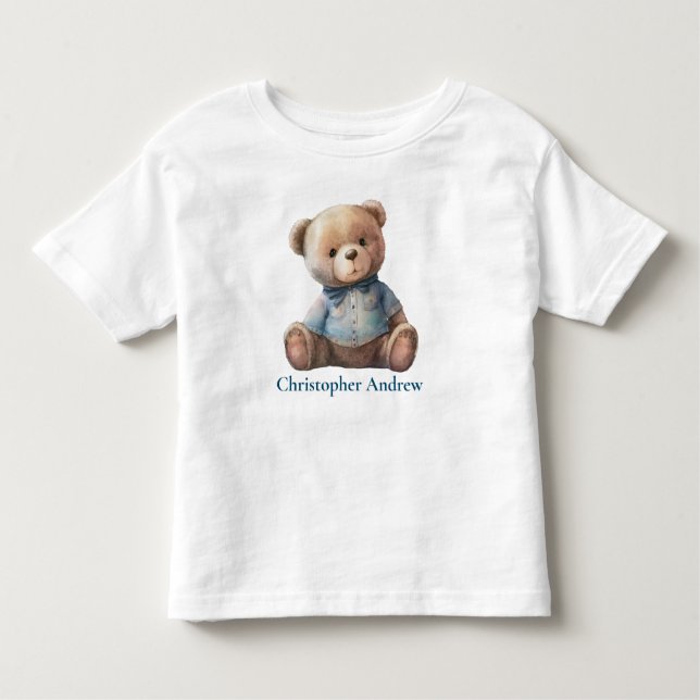Camiseta Presente personalizado para o bebê do urso de pelú (Frente)