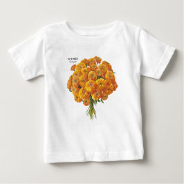 Camiseta Presente personalizável de aniversário Marigold em