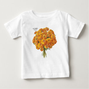 Camiseta Presente personalizável de aniversário Marigold em
