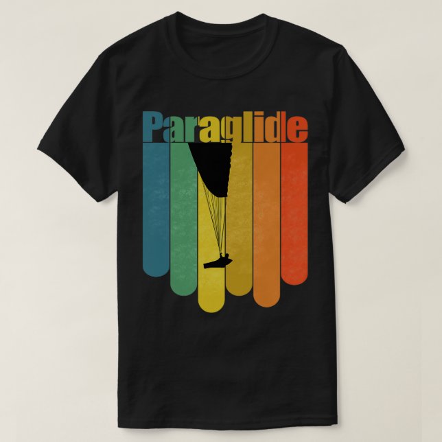 Camiseta Presente-piloto de parapente de Vintage paraglider (Frente do Design)