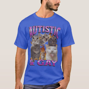 Camiseta Presente Pirata de Meme de Gato Engraçado Autista