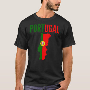Camiseta Presente português - mapa de Portugal
