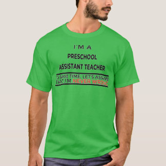 Camiseta Presente Presente Para Homens, Professor Assistent