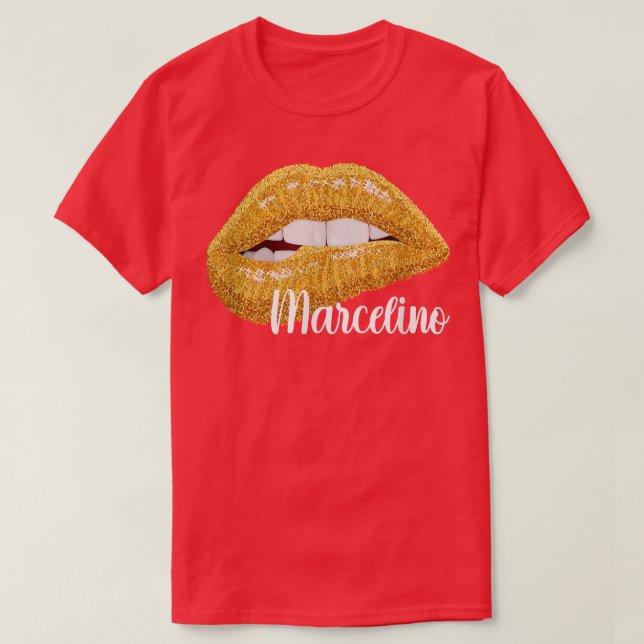 Camiseta Presente Primeiro Nome Marcelino (Frente do Design)