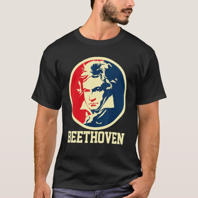 Camiseta Presente Professor de Música Clássica de Beethoven (Frente)