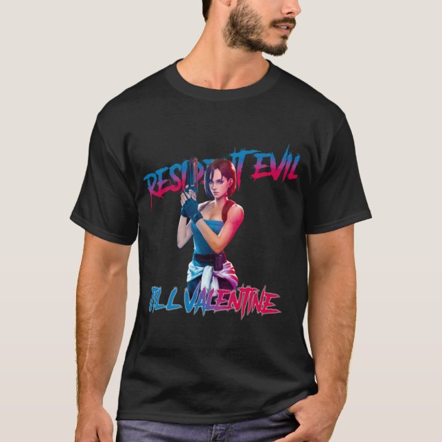 Camiseta Presente Resident Evil Jill Valentine Residente (Frente)