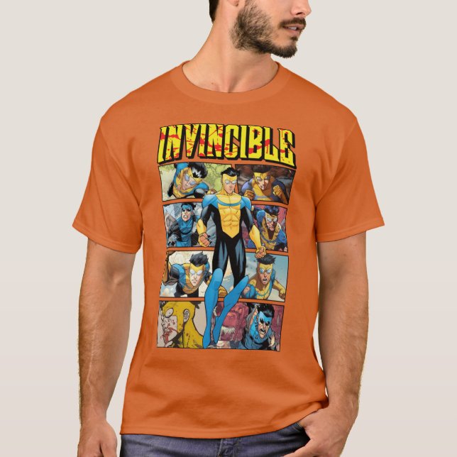 Camiseta Presente retrô da história em quadrinhos Invencíve (Frente)