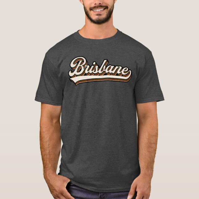 Camiseta Presente retrô de Brisbane (Frente)