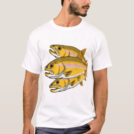 Camiseta Presente Retro de Pesca de Truta Relâmpago