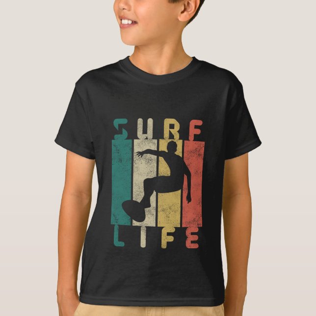 Camiseta presente retrô de surfista (Frente)