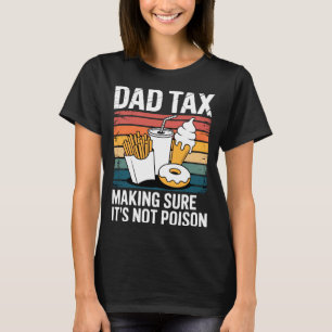 Camiseta Presente Retro Pai Imposto Comida Rápida Engraçada