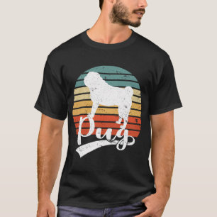 Camiseta Presente Retro para Amantes de Cães Pug