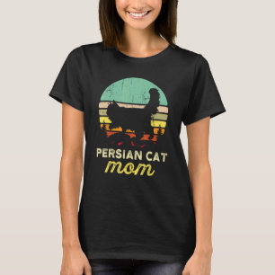Camiseta Presente Retro para Mãe de Gato Persa Presente de