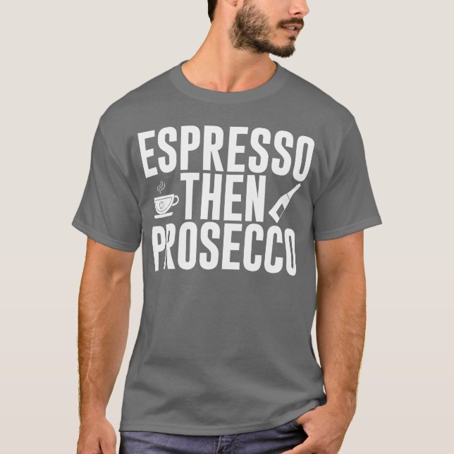 Camiseta Presente retro Prosecco Espresso (Frente)