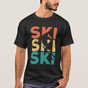 Camiseta Presente Retro Vintage de Esqui para Esquiadores