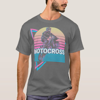 Camiseta Presente Retroativo Da Camada Da Camada Da Motocro