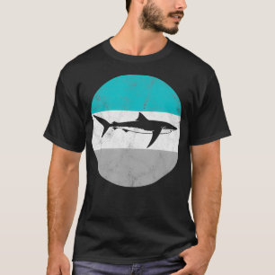 Camiseta Presente Retroativo De Tubarão Azul Para Homens O