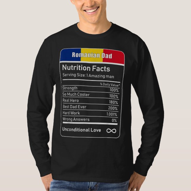 Camiseta Presente romeno de Pais de alimentação (Frente)