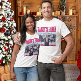 Camiseta Presente rosa de galeria do pai