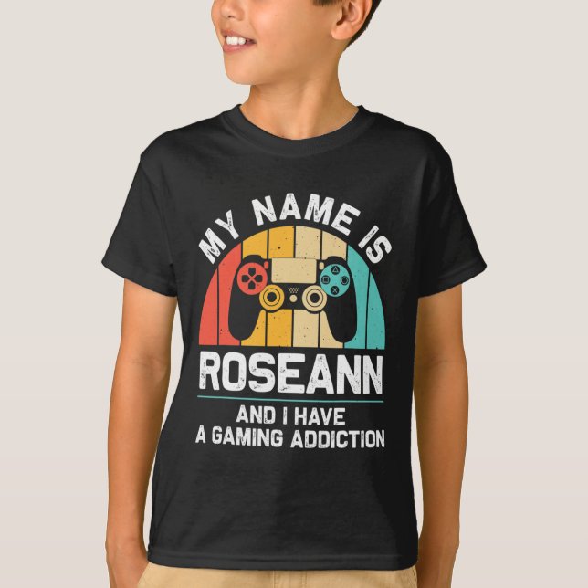 Camiseta Presente Roseann Nome Personalizado Piada Geeks Jo (Frente)
