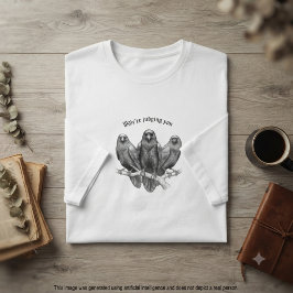 Camiseta Presente Sarcástico Corvo Gótico Estamos Julgando