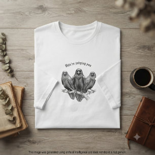 Camiseta Presente Sarcástico Corvo Gótico Estamos Julgando