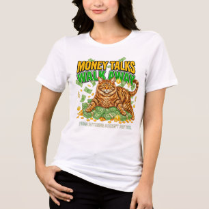 Camiseta Presente Sassy para Mulheres que Amam Gatos Rich T