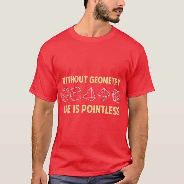 Camiseta Presente Sem Geometria A Vida É Sem Sentido (Frente)